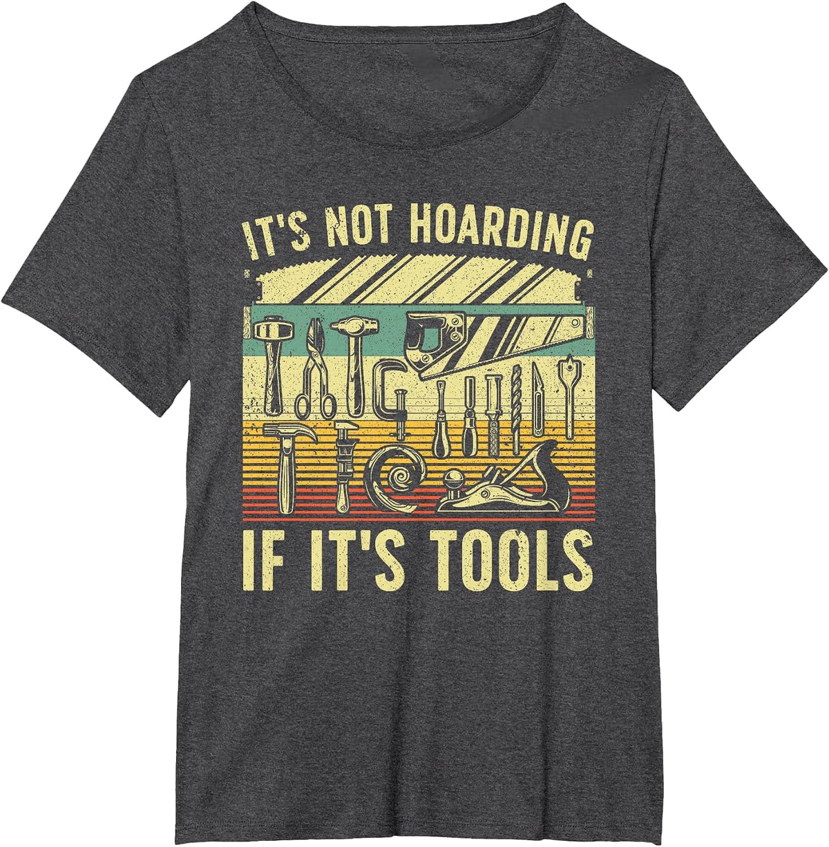 Funny Woodworker Art for Men Carpenter Wood Working Tools T-Shirt - Dark Heather Grey