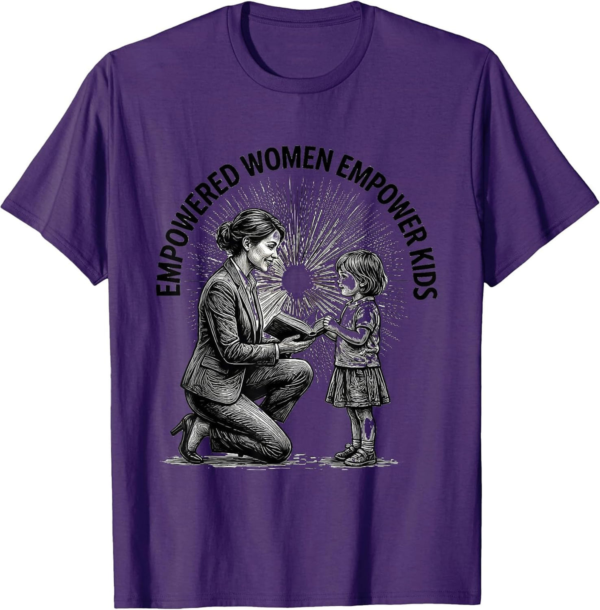 Men's Empowered Women Empower Kids Paraprofessional T-Shirt - Purple