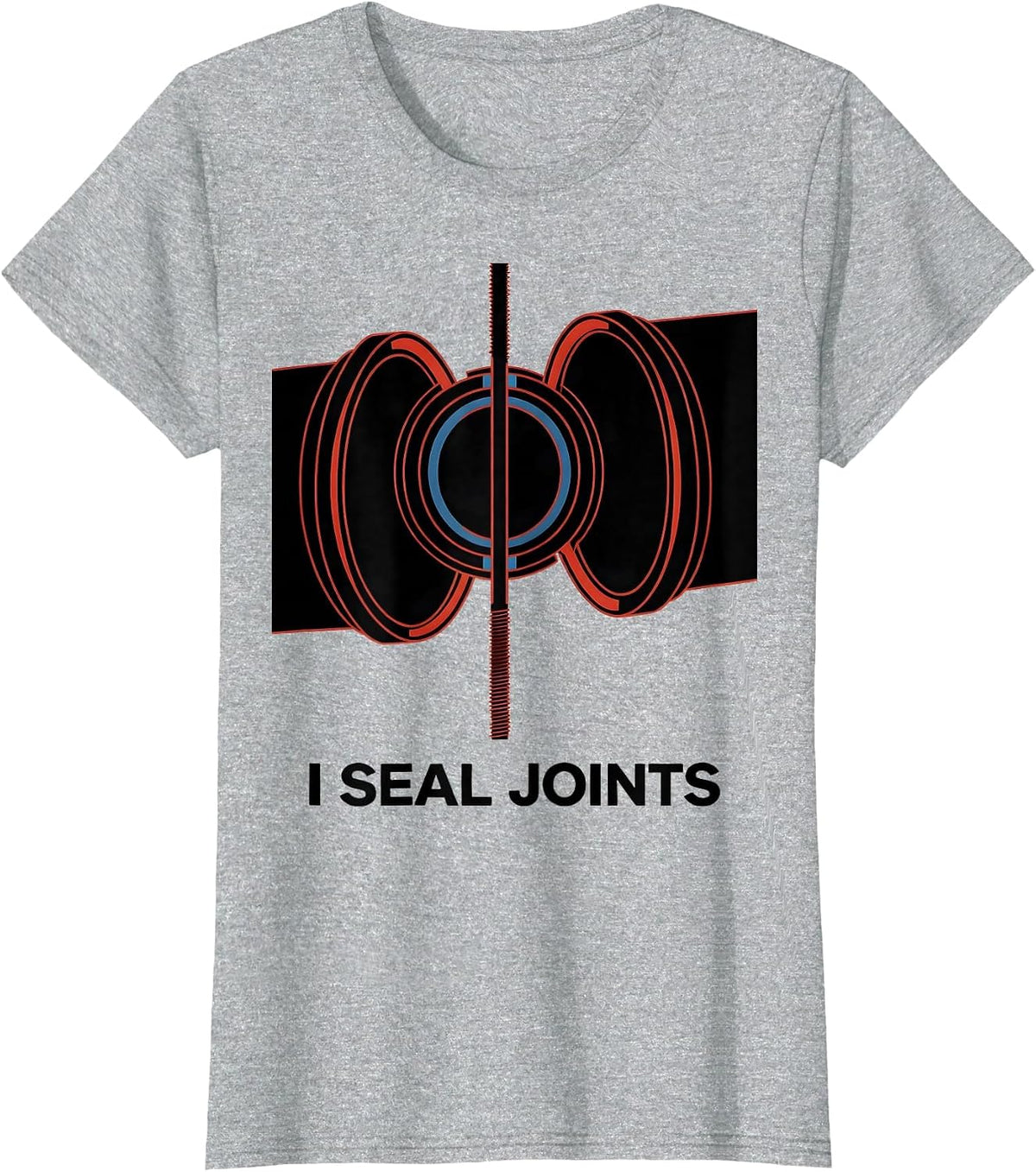 Women's I Seal Joints Funny Plumber Pipefitter Union Worker Gift T-Shirt - Heather Grey
