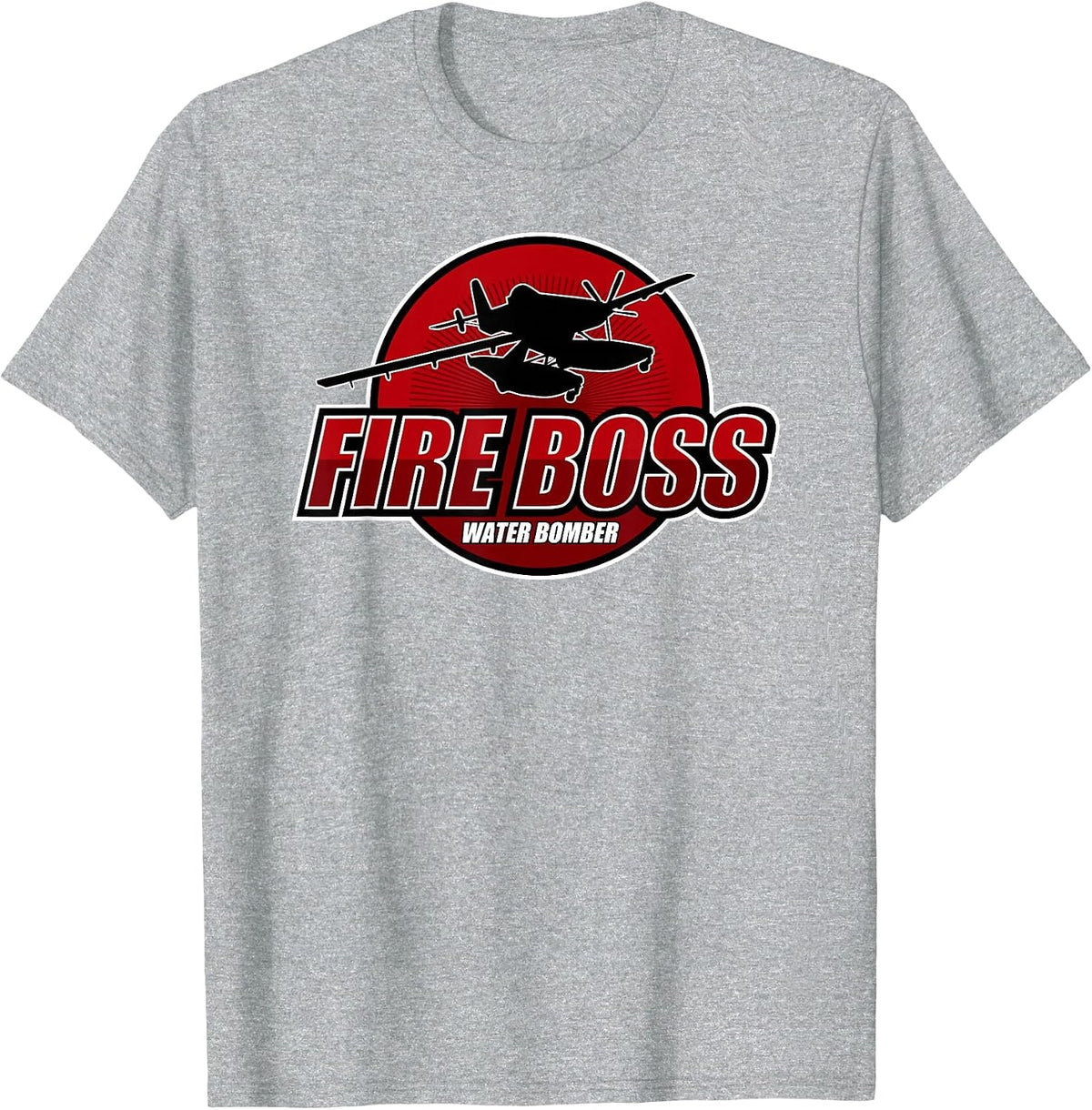 Fire Boss Water Bomber T-Shirt - Heather Grey