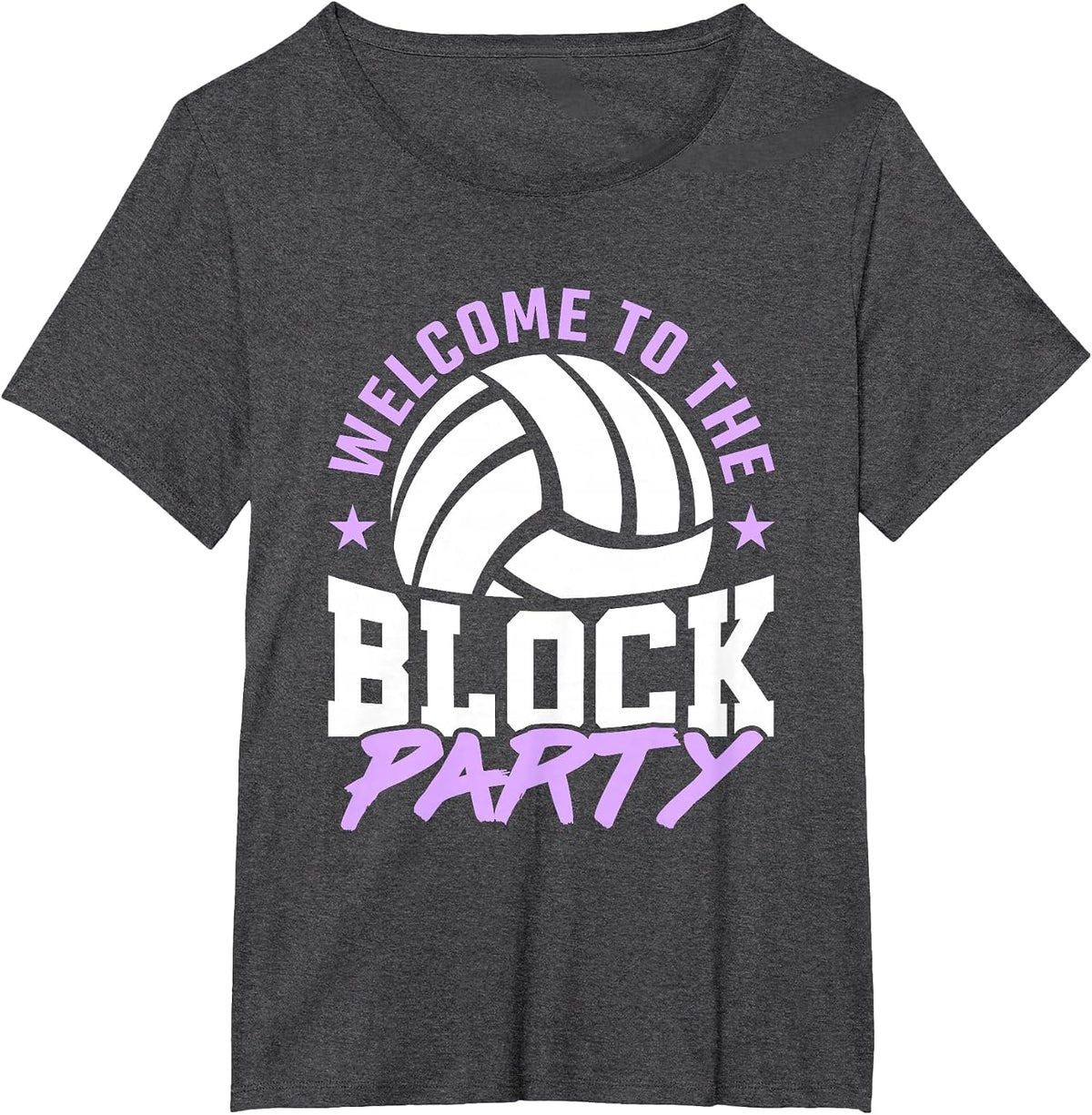 Welcome to the Block Party Cool Volleyball Player Boys Girls T-Shirt - Dark Heather Grey