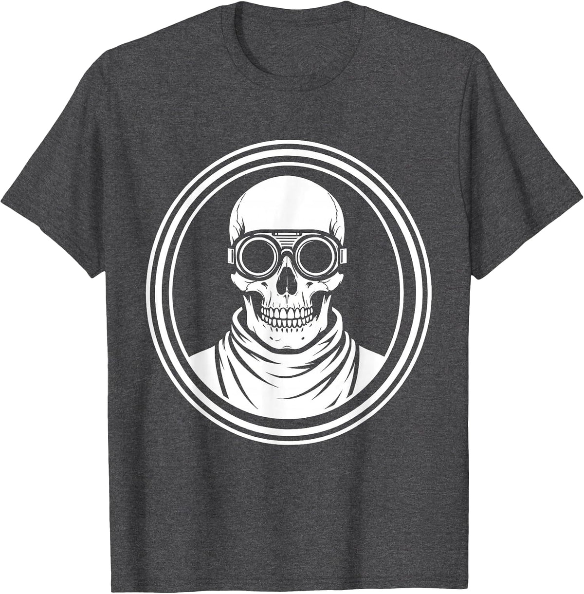 Men's Radiology Skull Lead Apron Protective Goggles T-Shirt - Dark Heather Grey