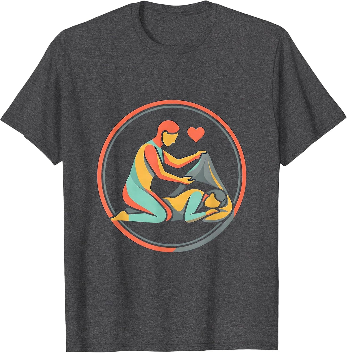 Men's Be Kind Homeless Compassion Graphic Design T-Shirt - Dark Heather Grey