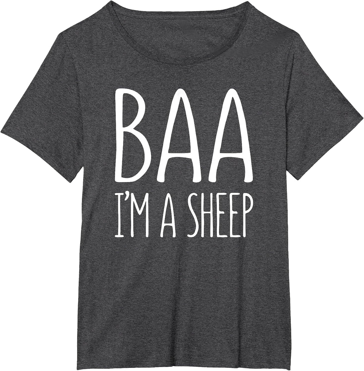Baa I'm A Sheep Shirt Adult Men Women Kids Sheep Costume T-Shirt - Dark Heather Grey