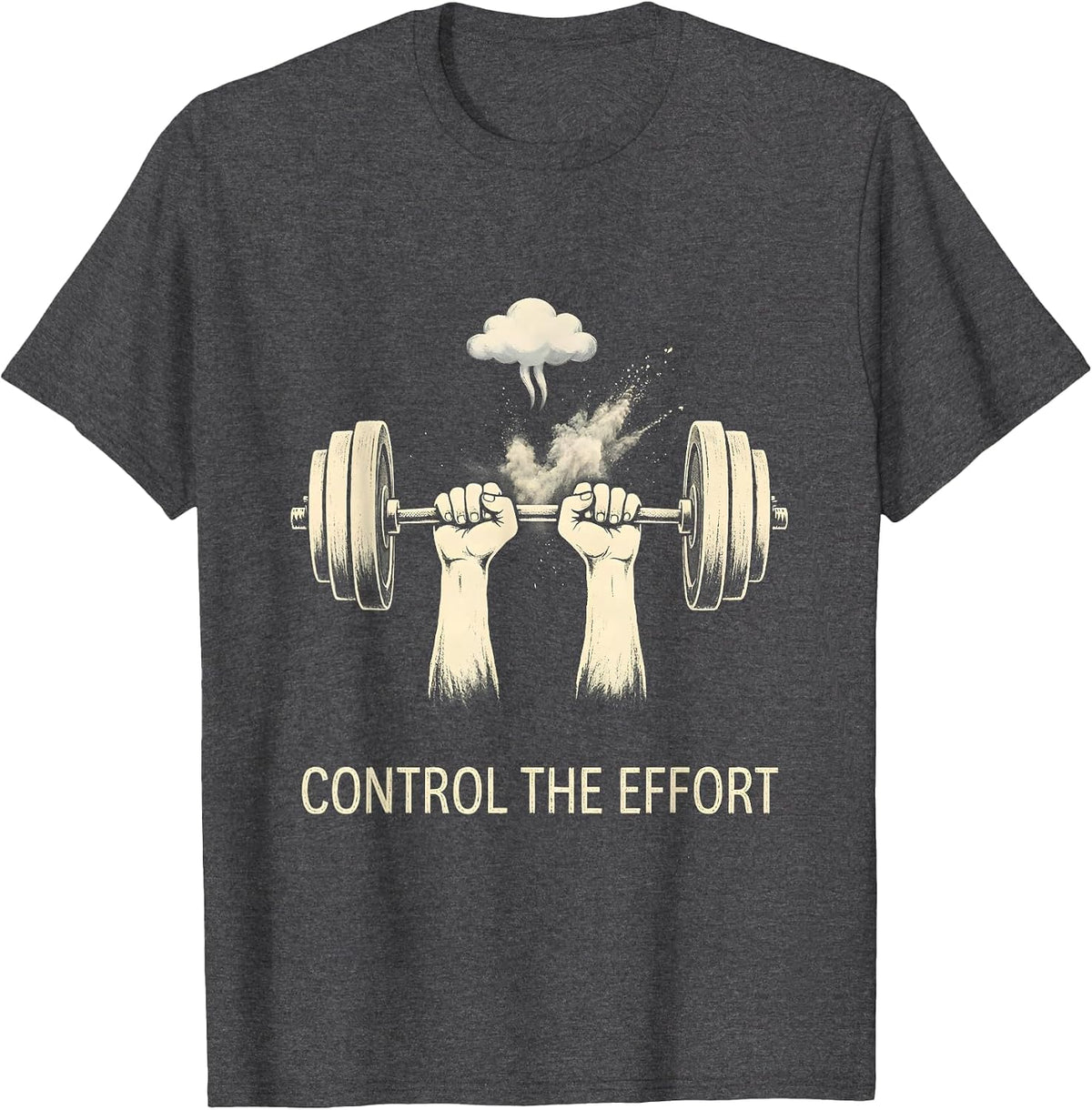 Men's Control The Effort Stoic Philosophy Quote Marcus Aurelius T-Shirt - Dark Heather Grey