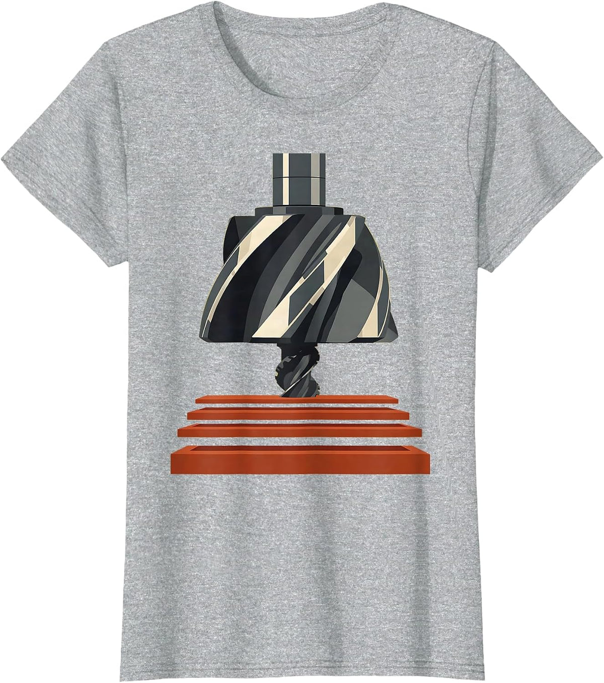 Rotary Drilling Bit Patriotic Oilfield Worker Blue Collar T-Shirt - Heather Grey