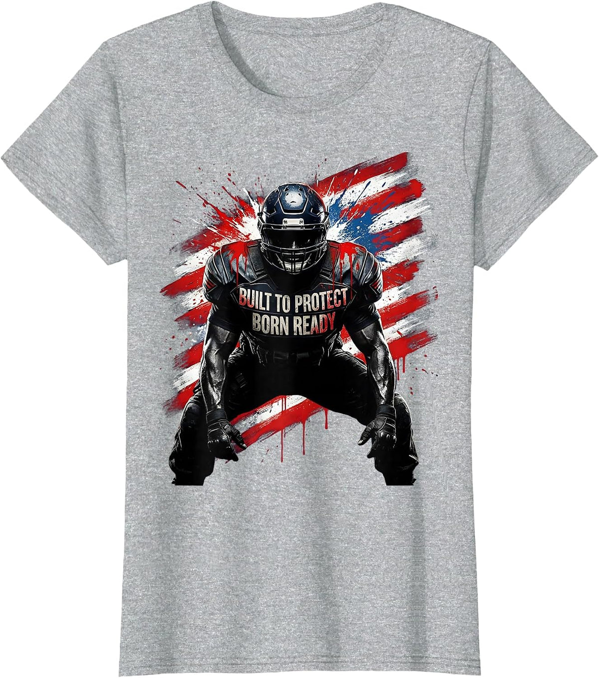 Protecting the Quarterback Since Day One Lineman T-Shirt - Heather Grey