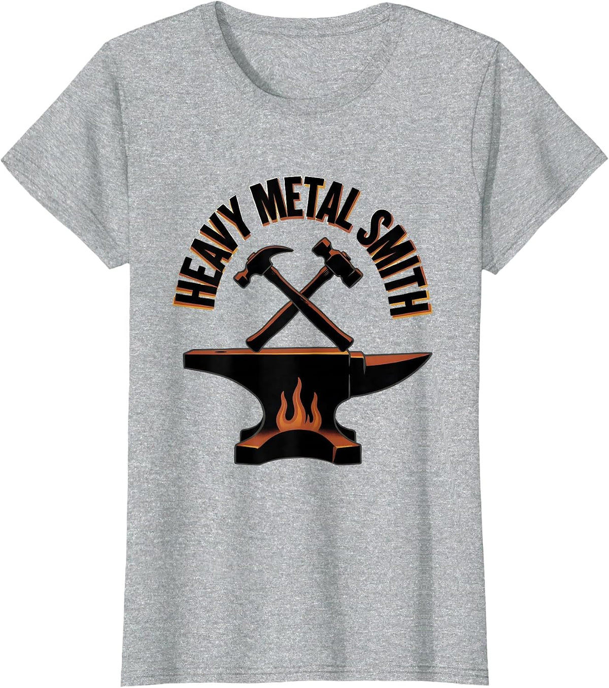 Heavy Metal Smith Funny Blacksmith Forge Metalworking Gift T-Shirt - Heather Grey