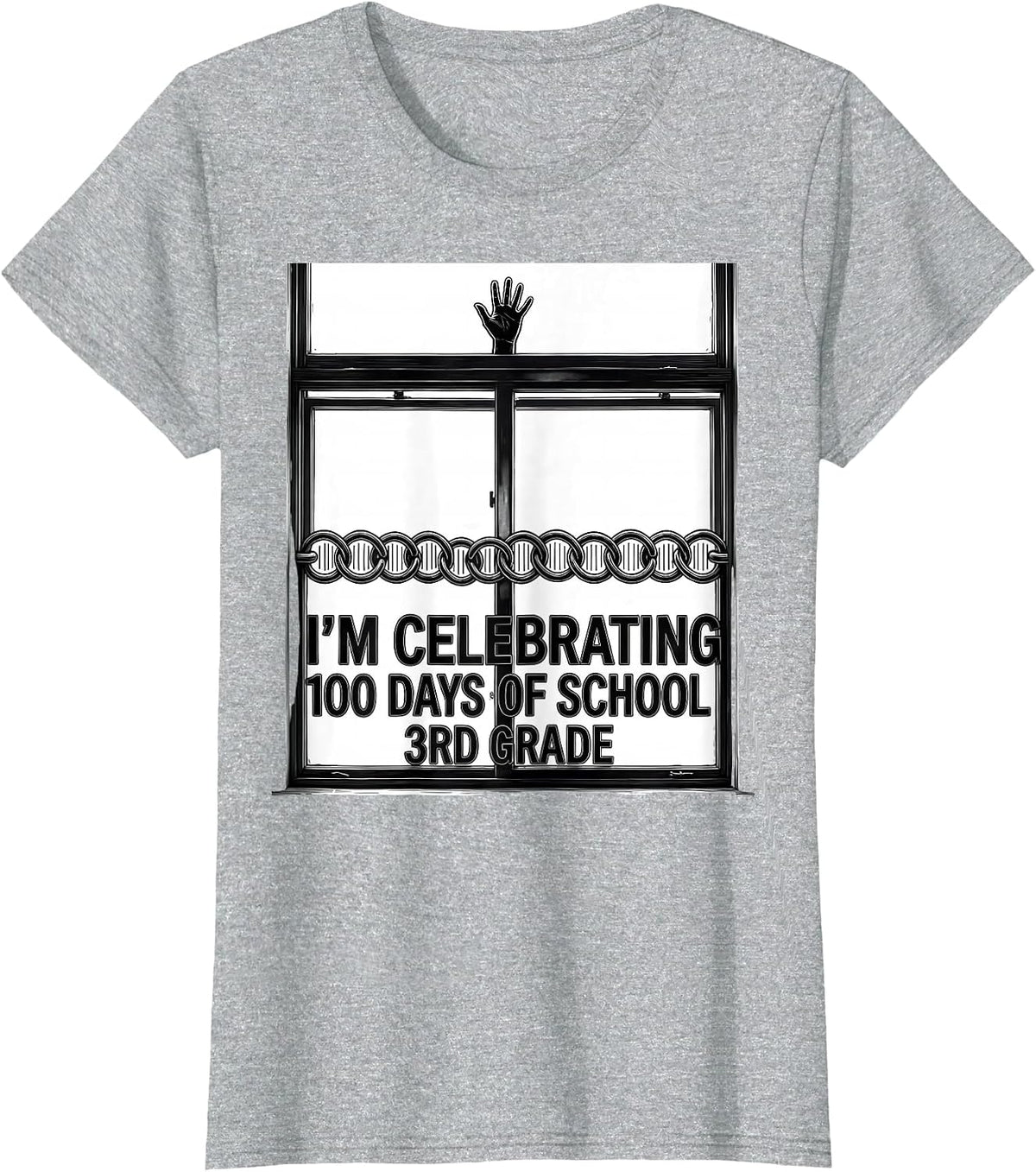 I'm Celebrating 100 Days Of School — 3rd Grade Teacher T-Shirt - Heather Grey