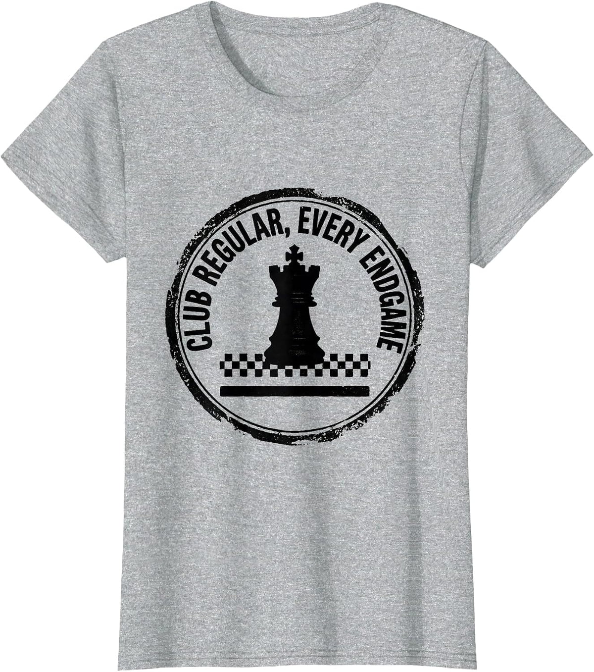 Club Regular Every Endgame Chess Player Club Enthusiast T-Shirt - Heather Grey