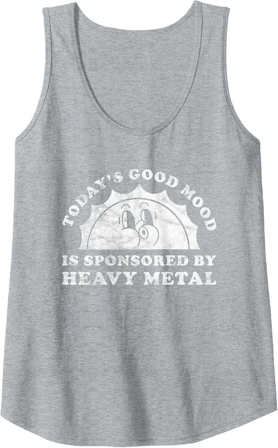 Funny Cute Vintage Retro Heavy Metal or Heavy Metal Tank Top - Heather Grey
