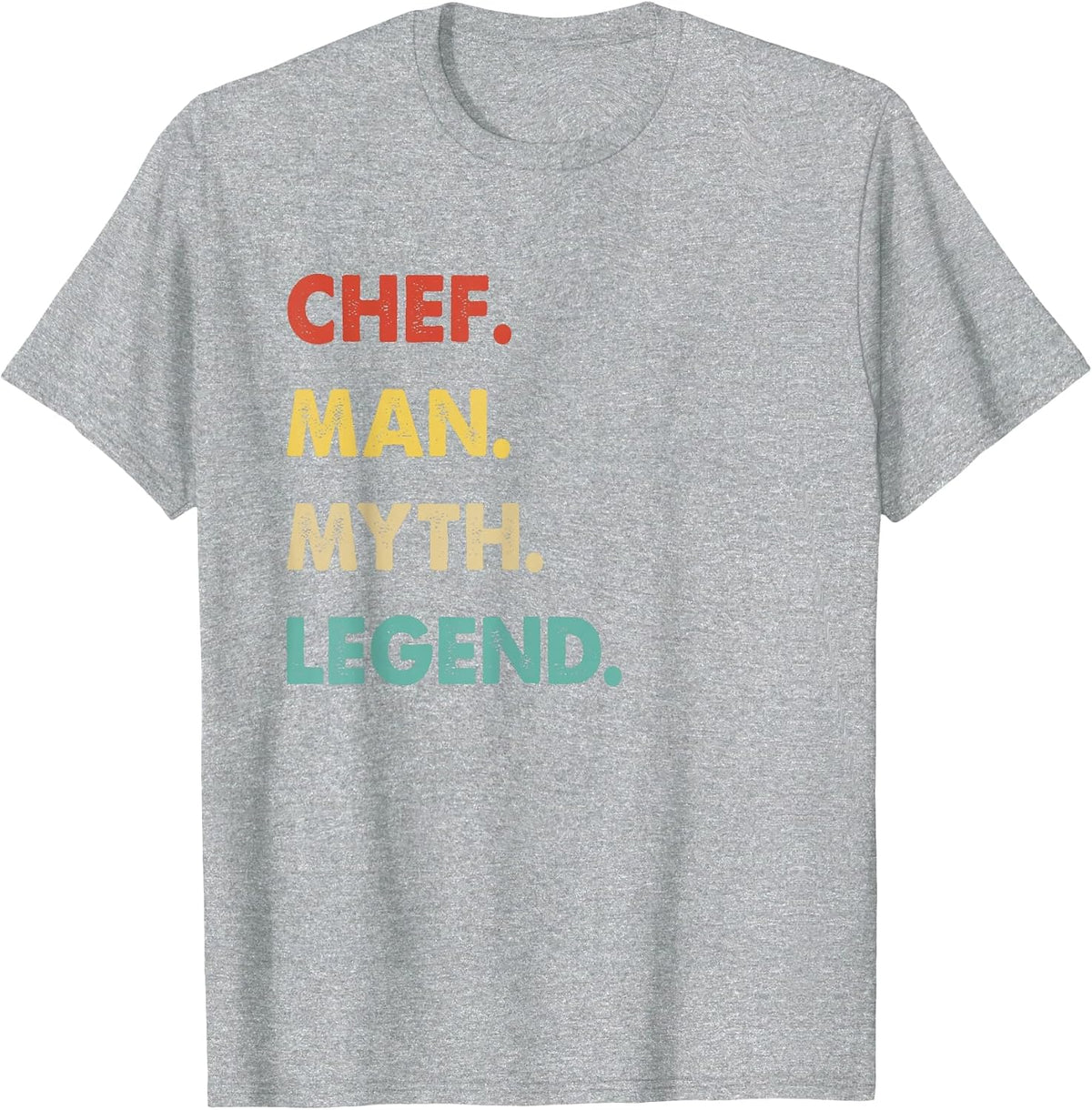 Chef Man Myth Legend T-Shirt - Heather Grey