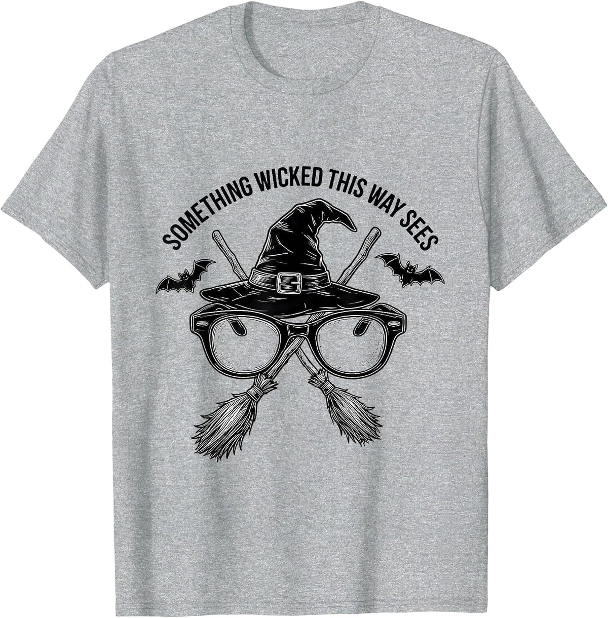 Men's Something Wicked This Way Sees Funny Optometrist Halloween T-Shirt - Heather Grey