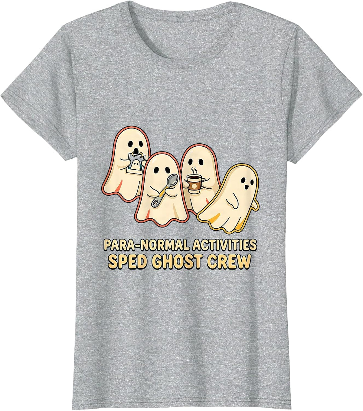 Para-Normal Activities SPED Ghost Crew T-Shirt - Heather Grey
