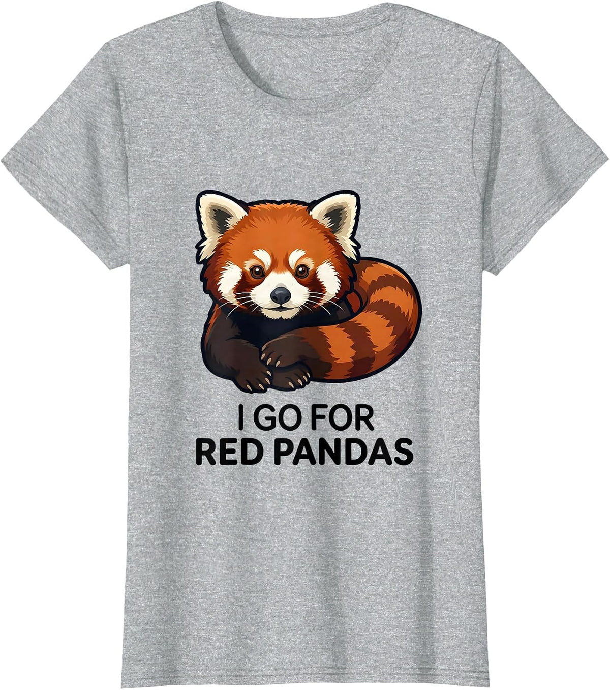 Women's I Go For Red Pandas Cute Red Panda Lover Gift T-Shirt - Heather Grey