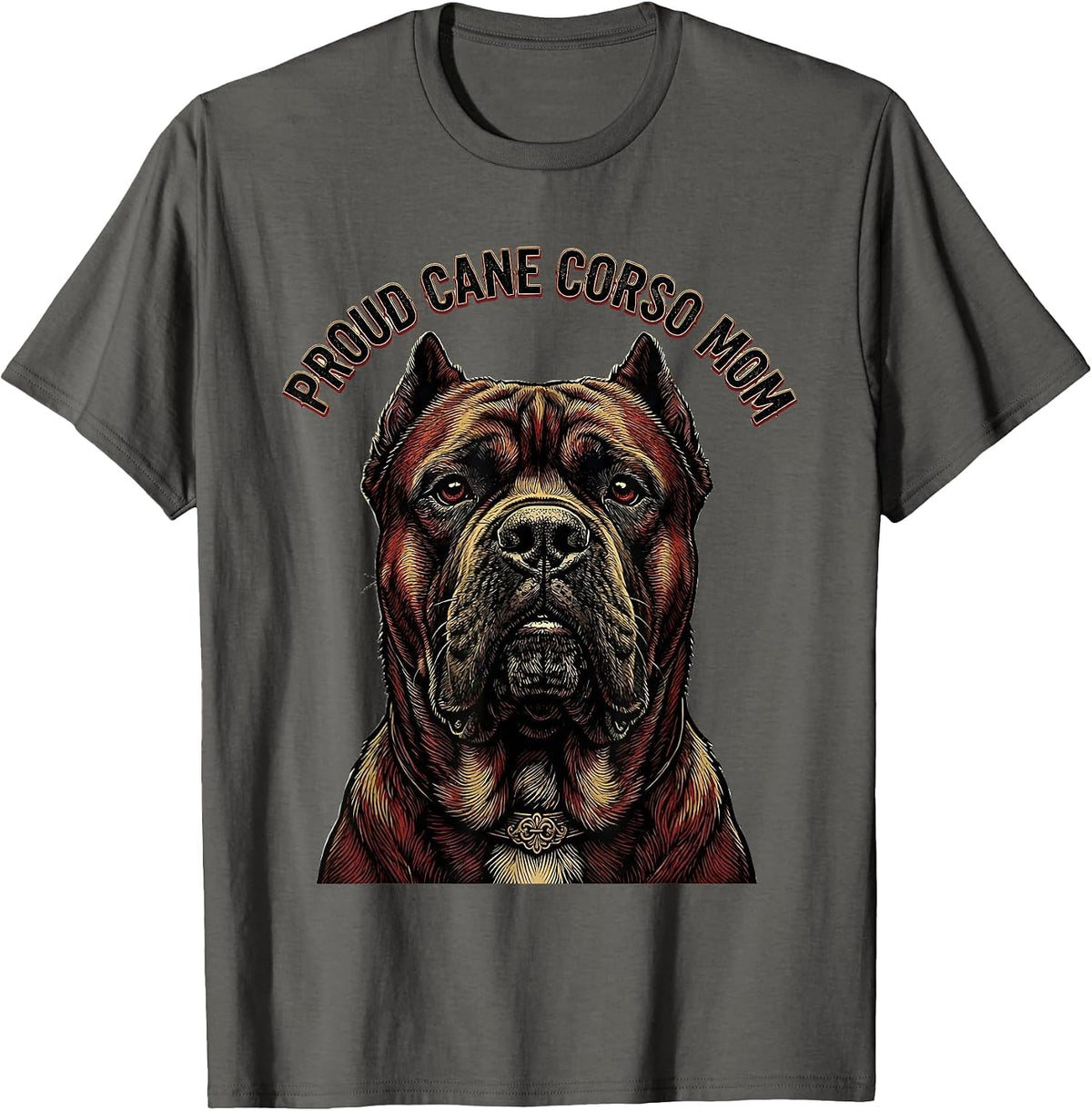 Men's Proud Cane Corso Mom Tattoo Dog Lover Gift T-Shirt - Asphalt Grey