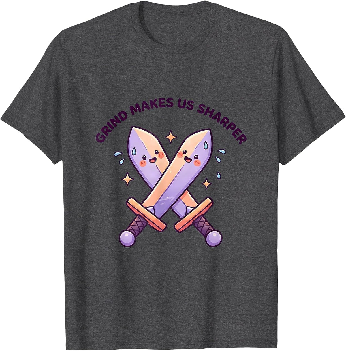 Grind Makes Us Sharper Iron Sharpens Iron T-Shirt - Dark Heather Grey