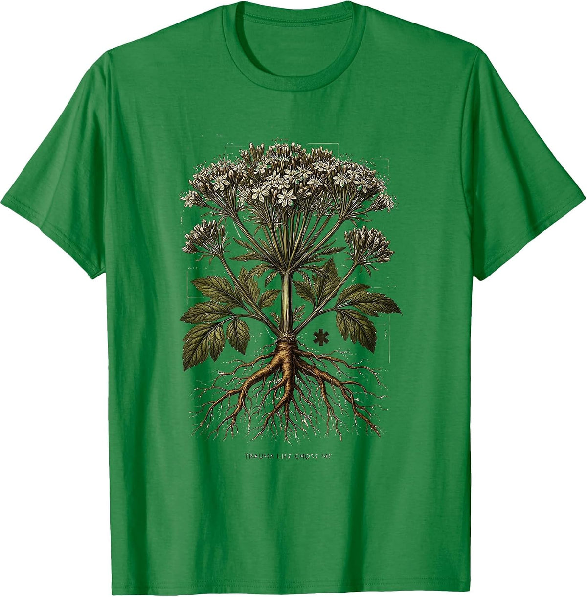 Men's Trauma Life Chose Me EMT Graphic Design T-Shirt - Kelly Green