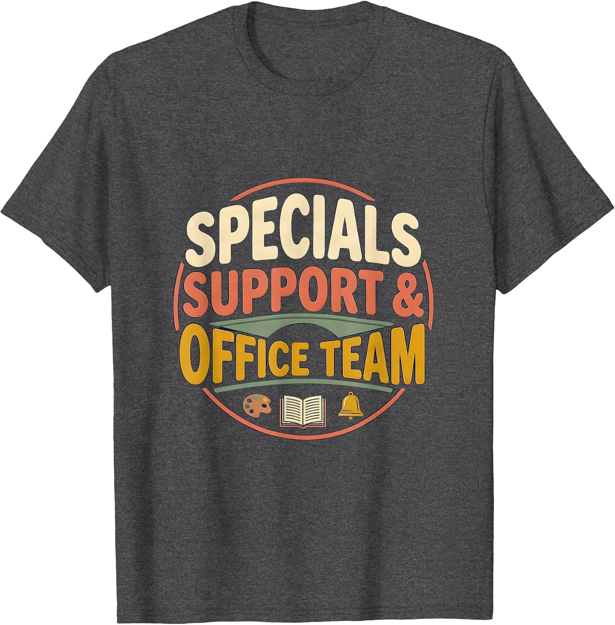 Specials Support Office Team Screenprint Poster Staff T-Shirt - Dark Heather Grey
