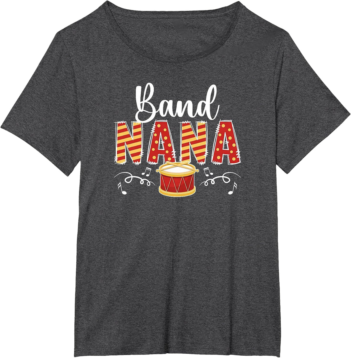 Band Nana Marching Band Nana Grandma T-Shirt - Dark Heather Grey