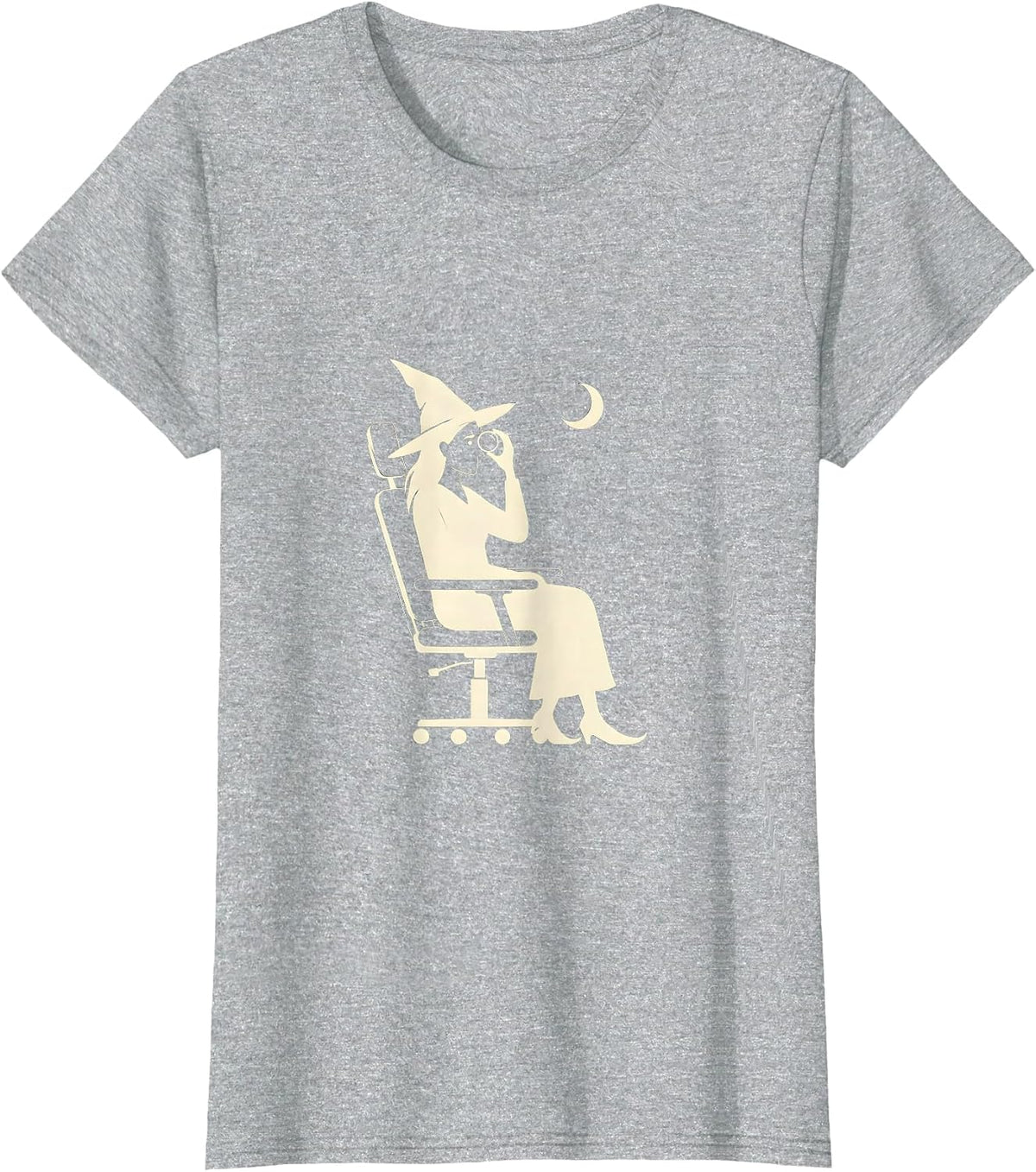 Witch Optometrist Halloween Eye Doctor Humor T-Shirt - Heather Grey