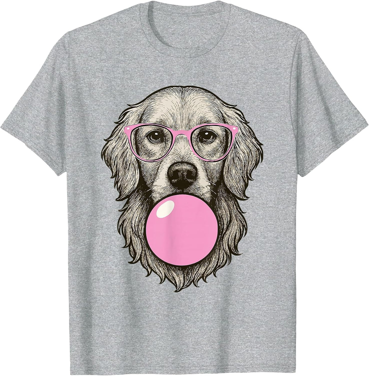 Cute Golden Retriever Shirt for Women Funny Dog Lovers T-Shirt - Heather Grey