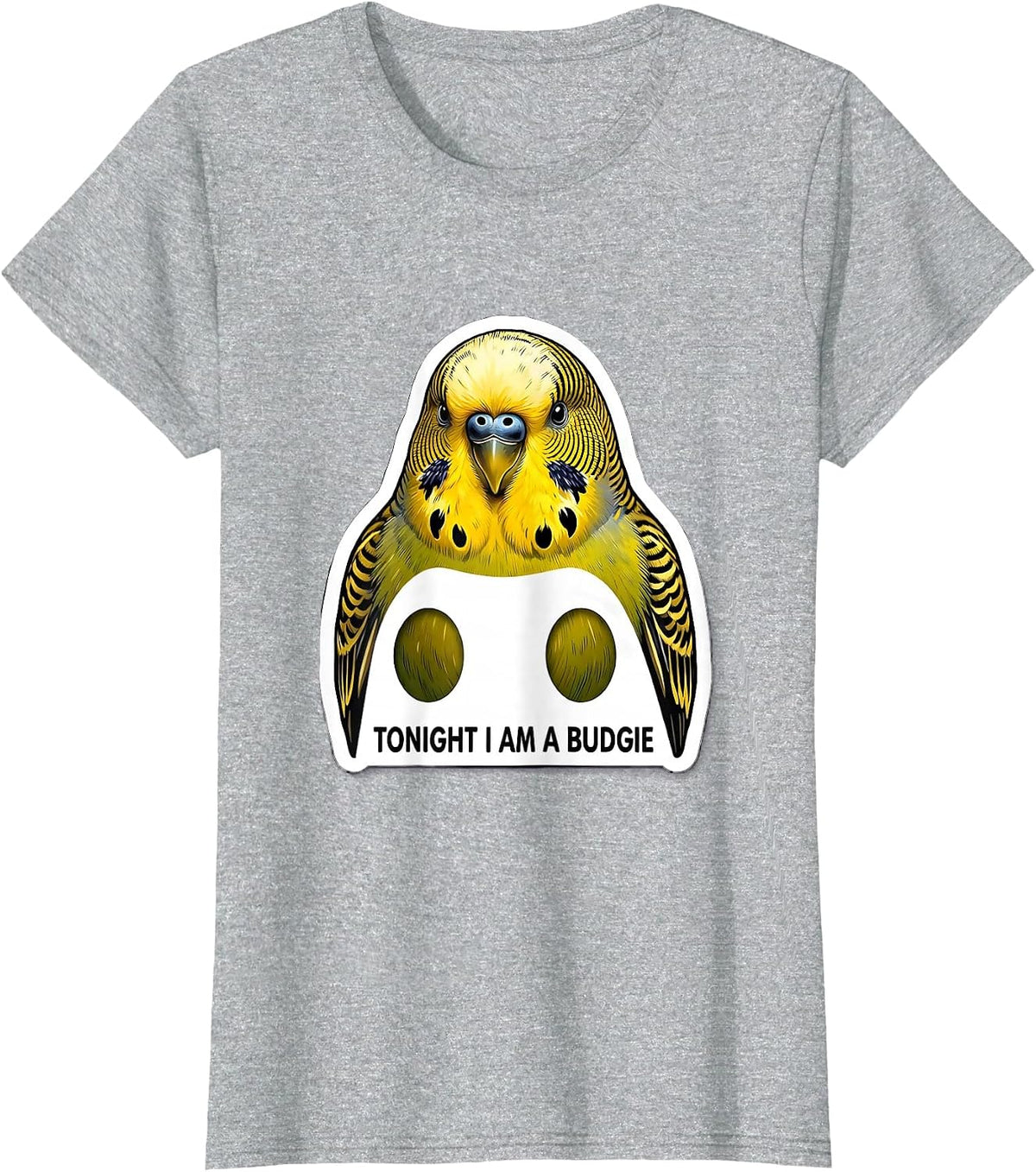 Tonight I Am A Budgie Funny Bird Lover Halloween Costume T-Shirt - Heather Grey