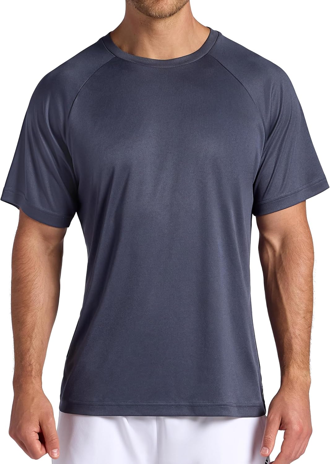 Head Men's Overgrip Short Sleeve Crewneck T-Shirt, Standard Fit, Stretch Lightweight Material - Cool Grey