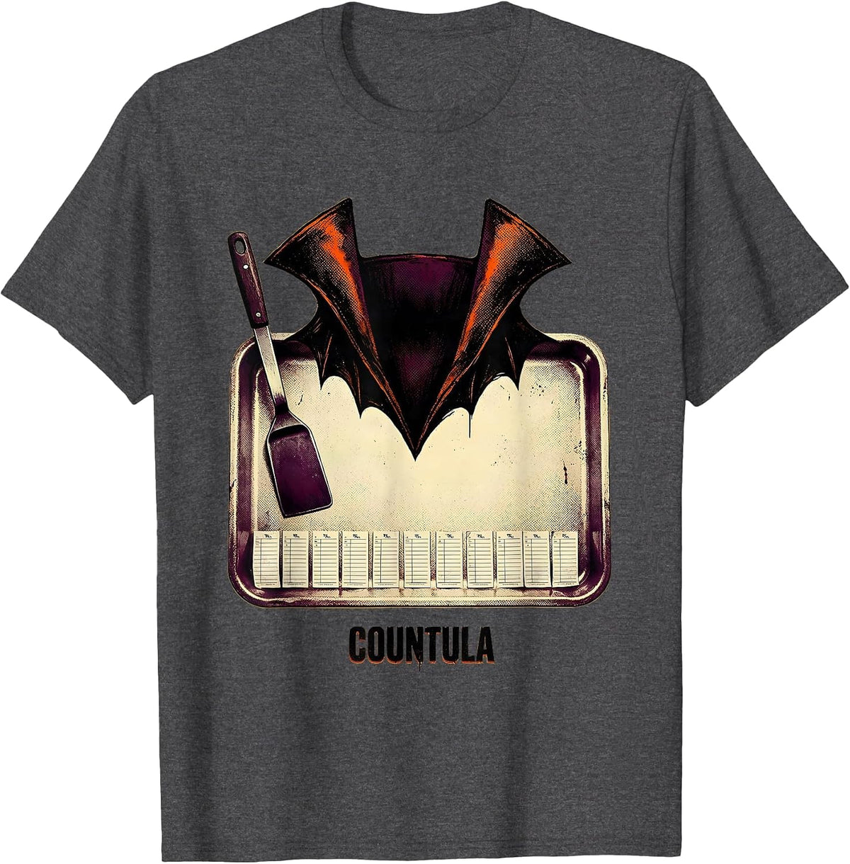 Countula Funny Pharmacy Staff Halloween Pharmacist Tech Crew T-Shirt - Dark Heather Grey