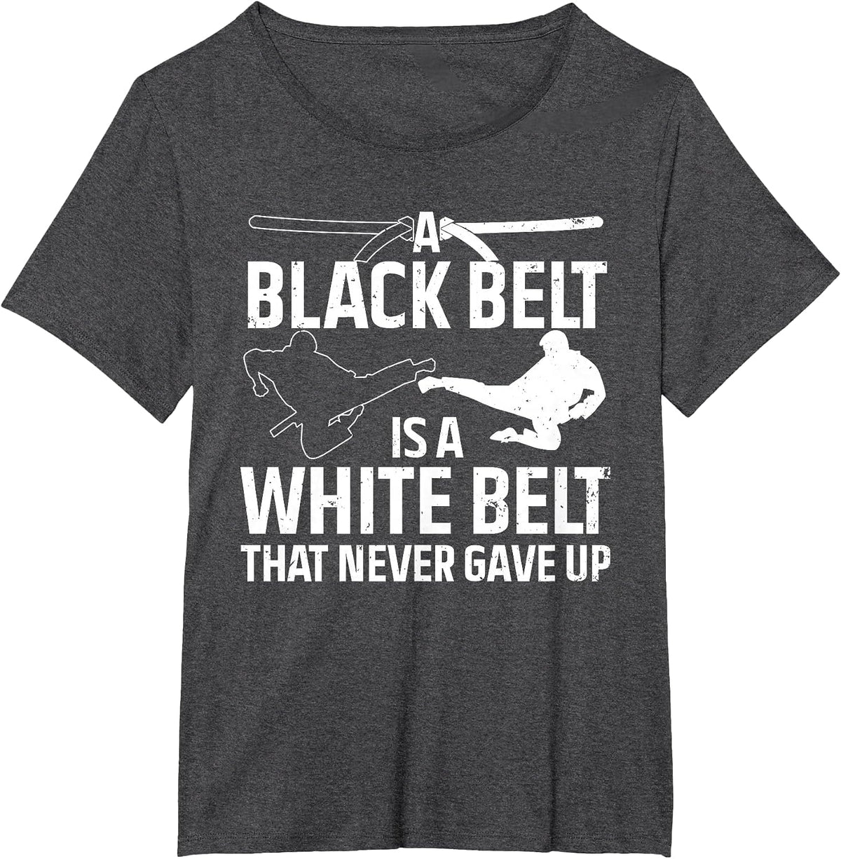 Funny Karate Design for Men Women Black Belt Martial Arts T-Shirt - Dark Heather Grey