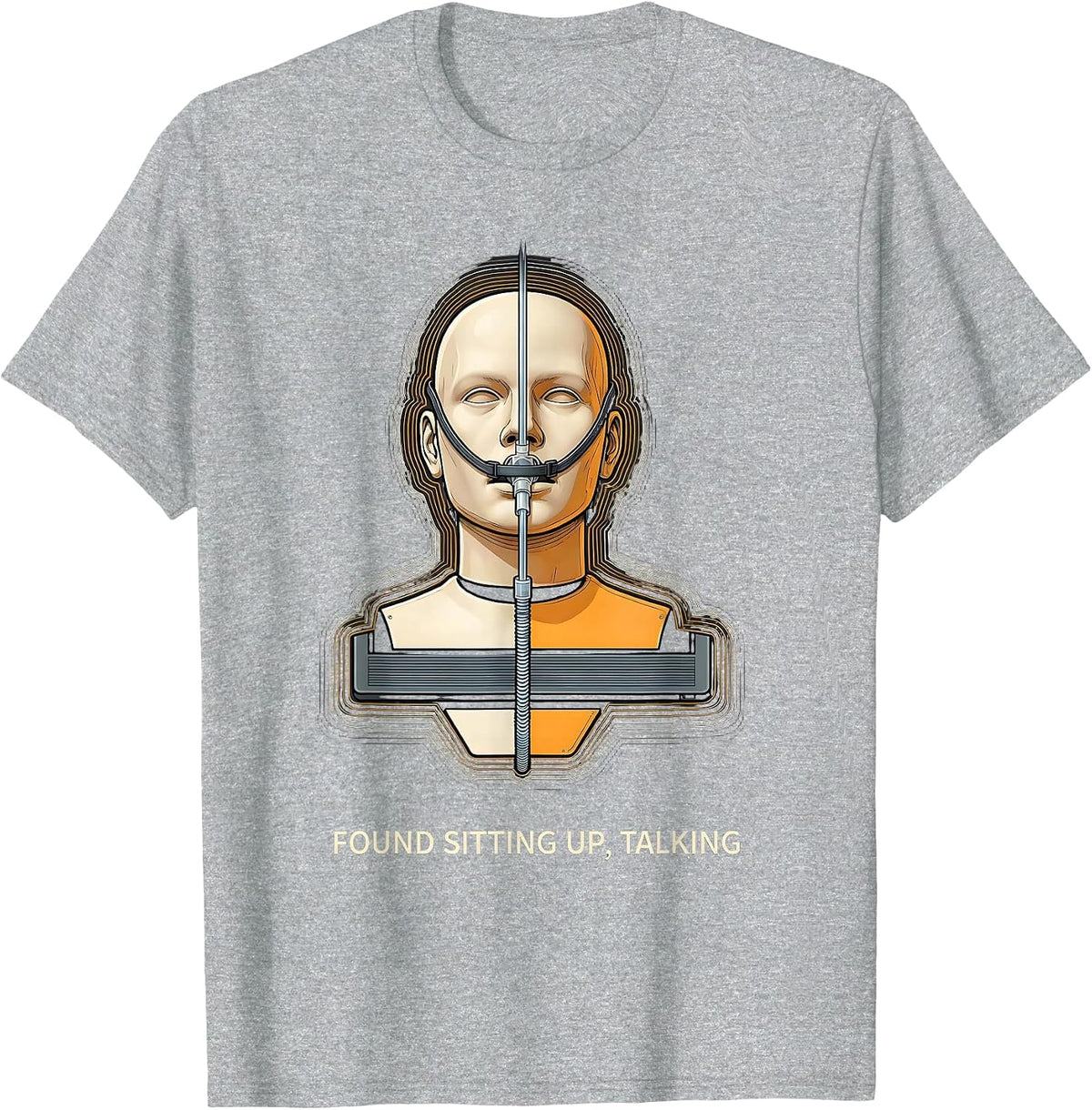 Men's Found Sitting Up Talking Funny EMT Paramedic First Responder T-Shirt - Heather Grey