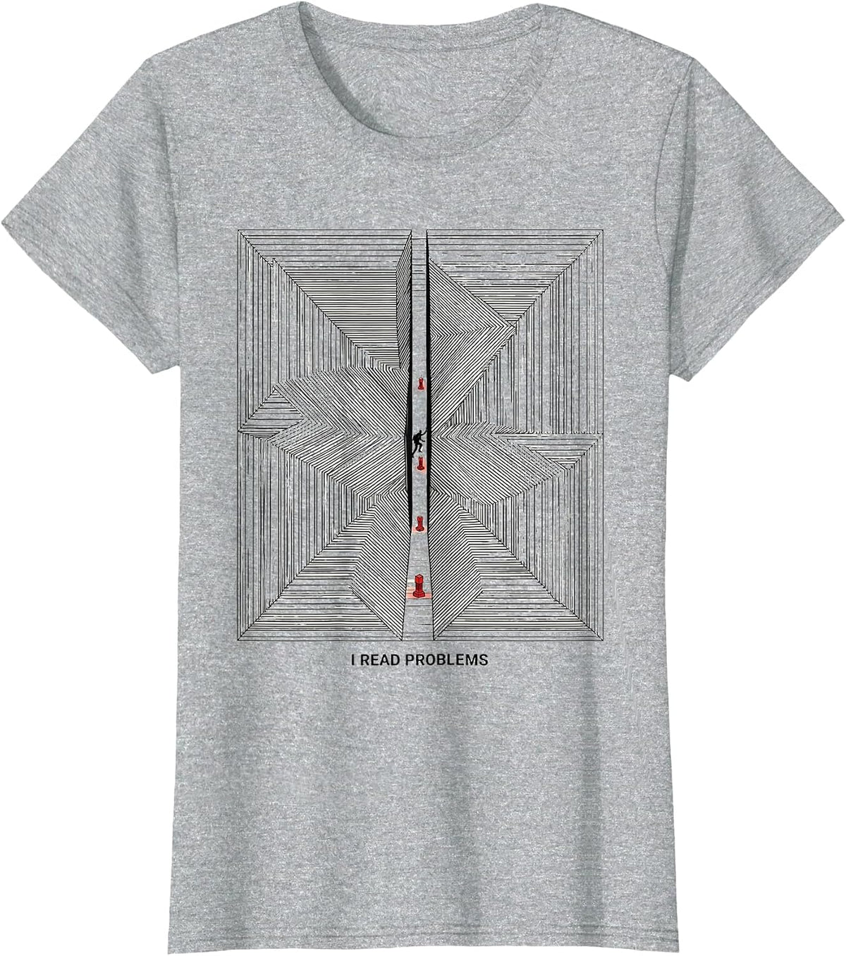 I Read Problems Funny Rock Climber Bouldering Gift T-Shirt - Heather Grey