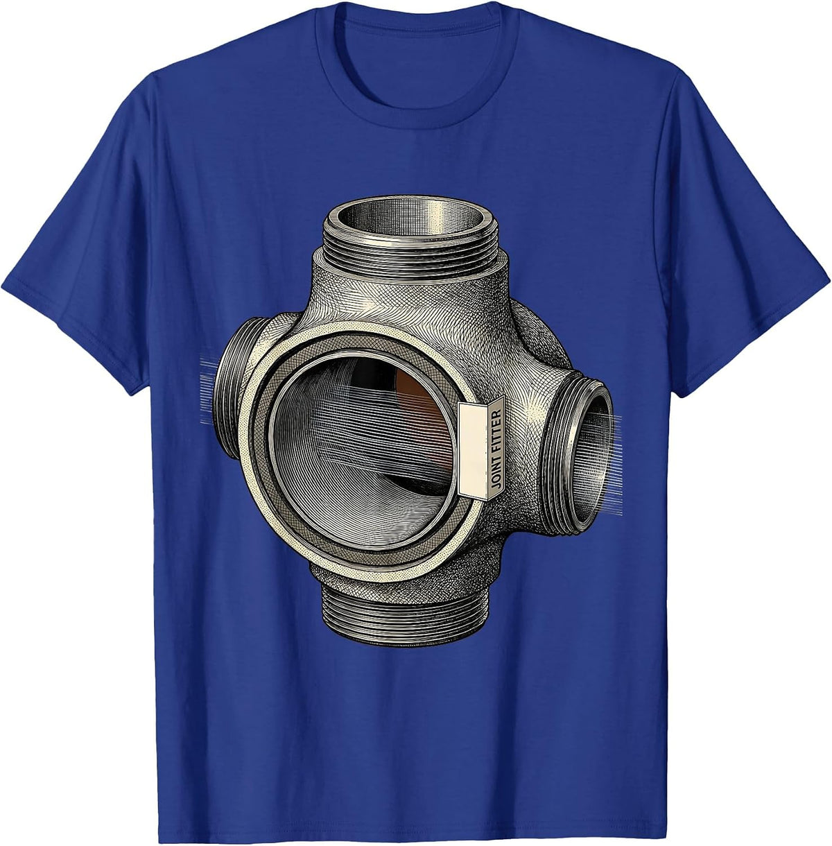 Joint Fitter Funny Plumber Pipefitter Occupational Humor T-Shirt - Royal Blue