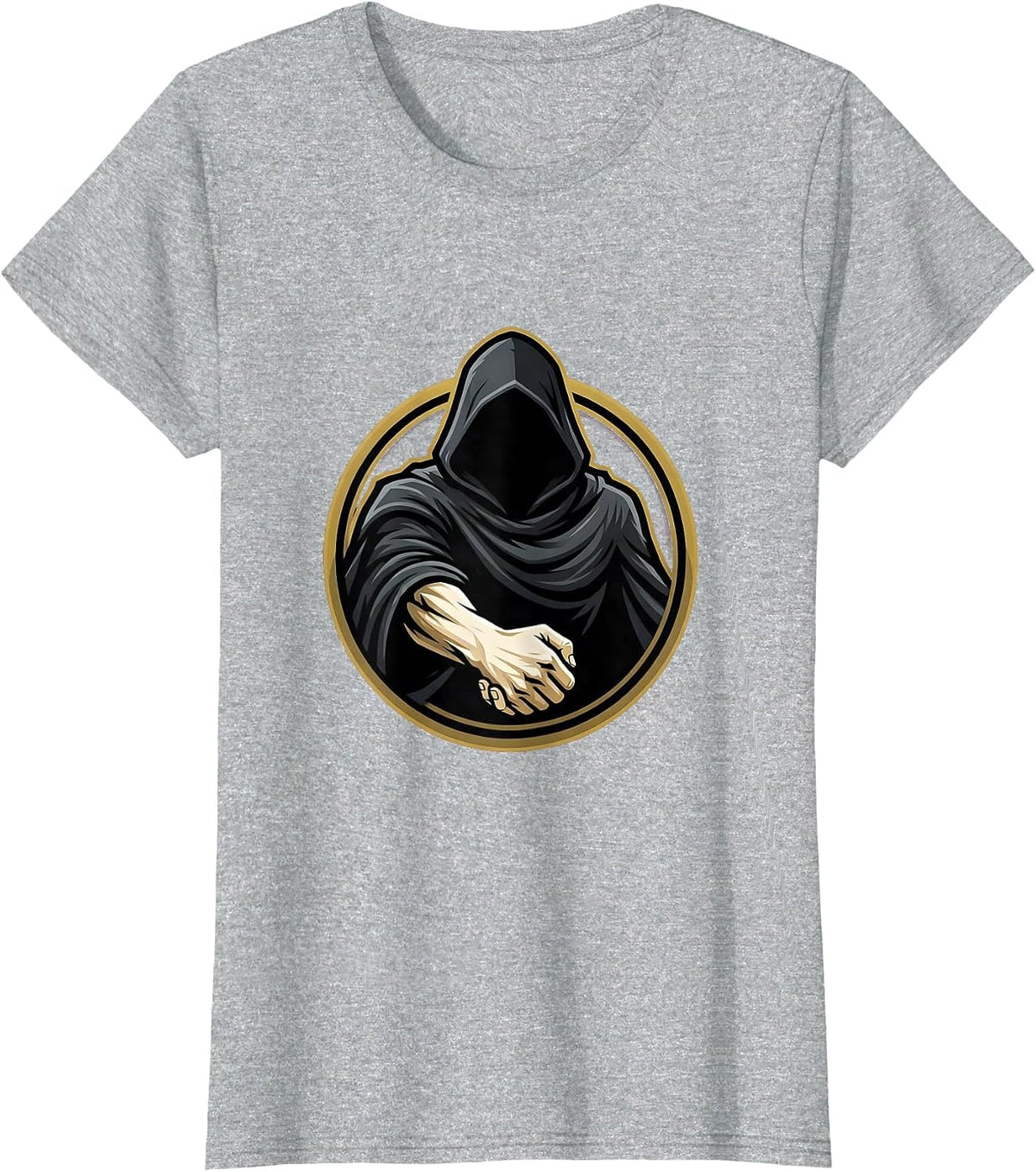I Cant But I Know A Guy Hooded Figure Handshake T-Shirt - Heather Grey