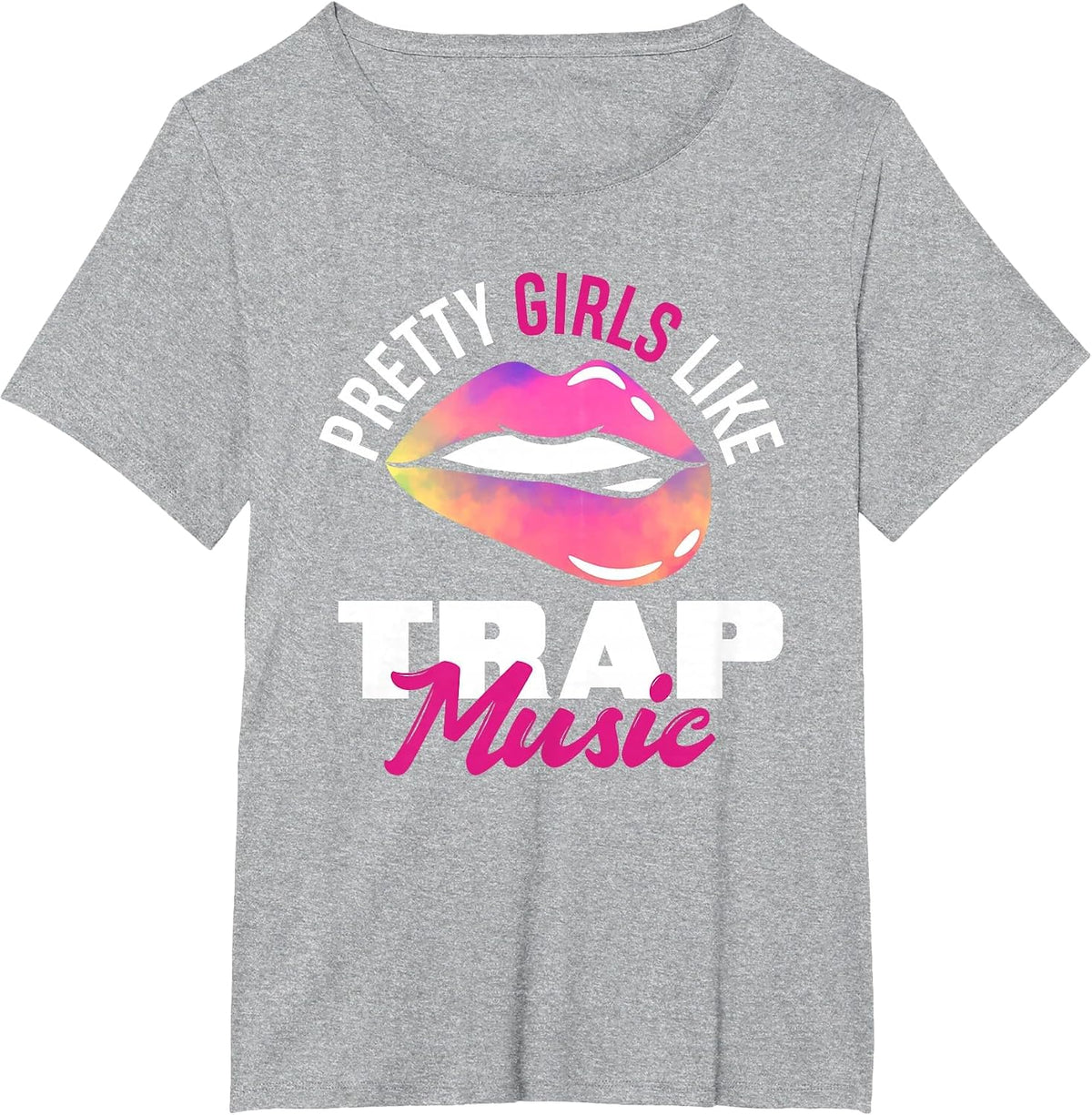 Pretty Girls Like Trap Music Womens Funny Hip-Hop T-Shirt - Heather Grey