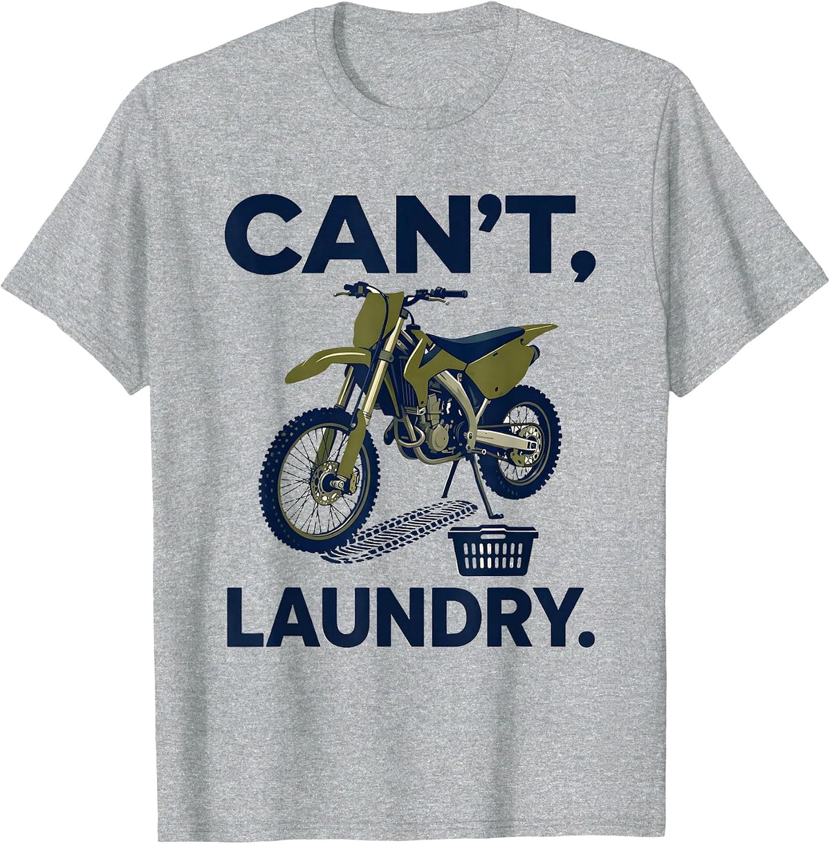 Men's Cant. Laundry. Editorial Conceptual Dirt Bike Motocross T-Shirt - Heather Grey