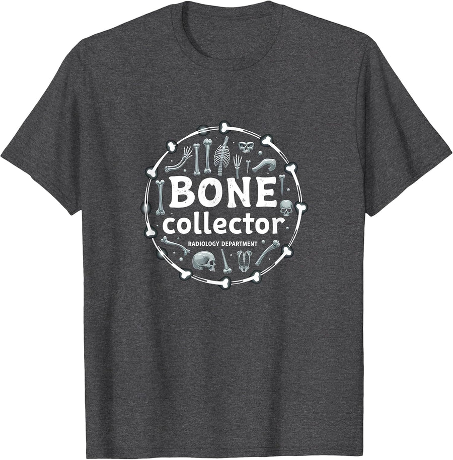 Radiology Life: X-Ray Ribcage for Medical Professionals T-Shirt, Men, Dark Heather Grey - As Pictured