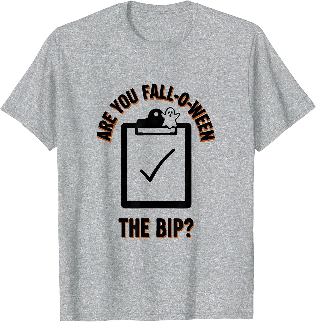 Men's Are You Fall-O-Ween The BIP Minimalist Teacher Halloween T-Shirt - Heather Grey
