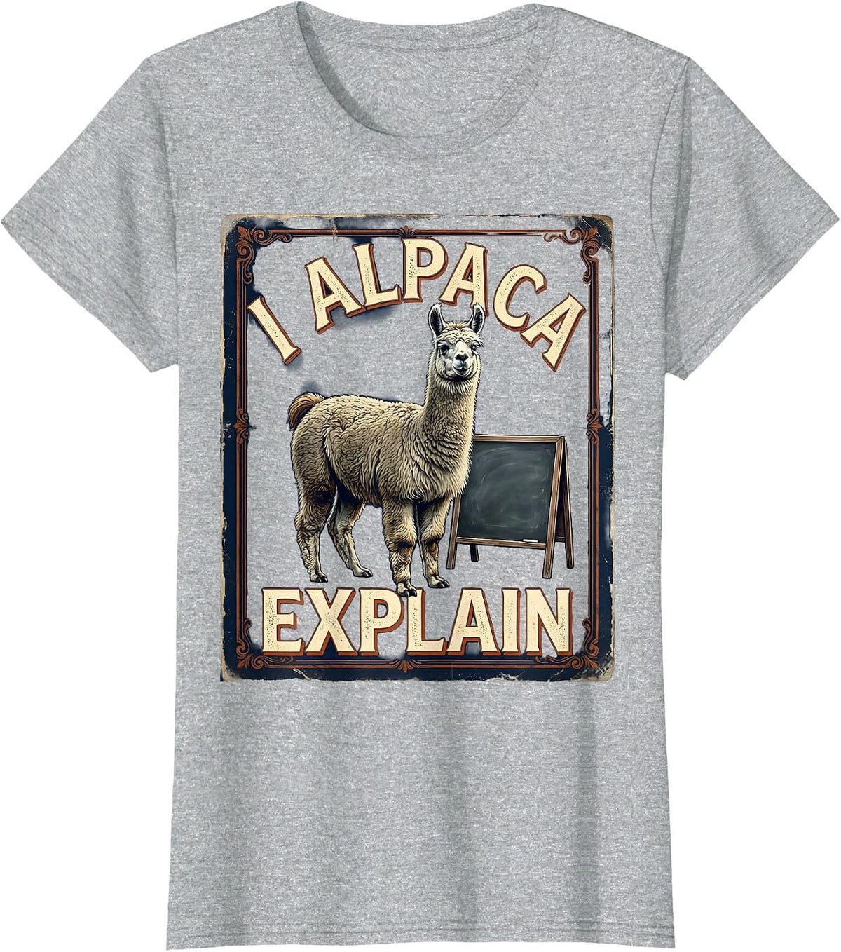 I Alpaca Explain Vintage Funny Llama Alpaca Lover Gift T-Shirt - Heather Grey