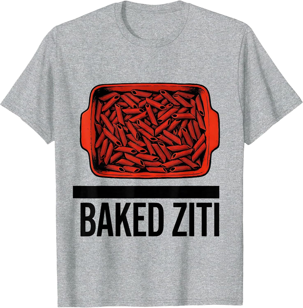 Men's Baked Ziti Bootleg 90's Rap Rock Vintage Funny T-Shirt - Heather Grey
