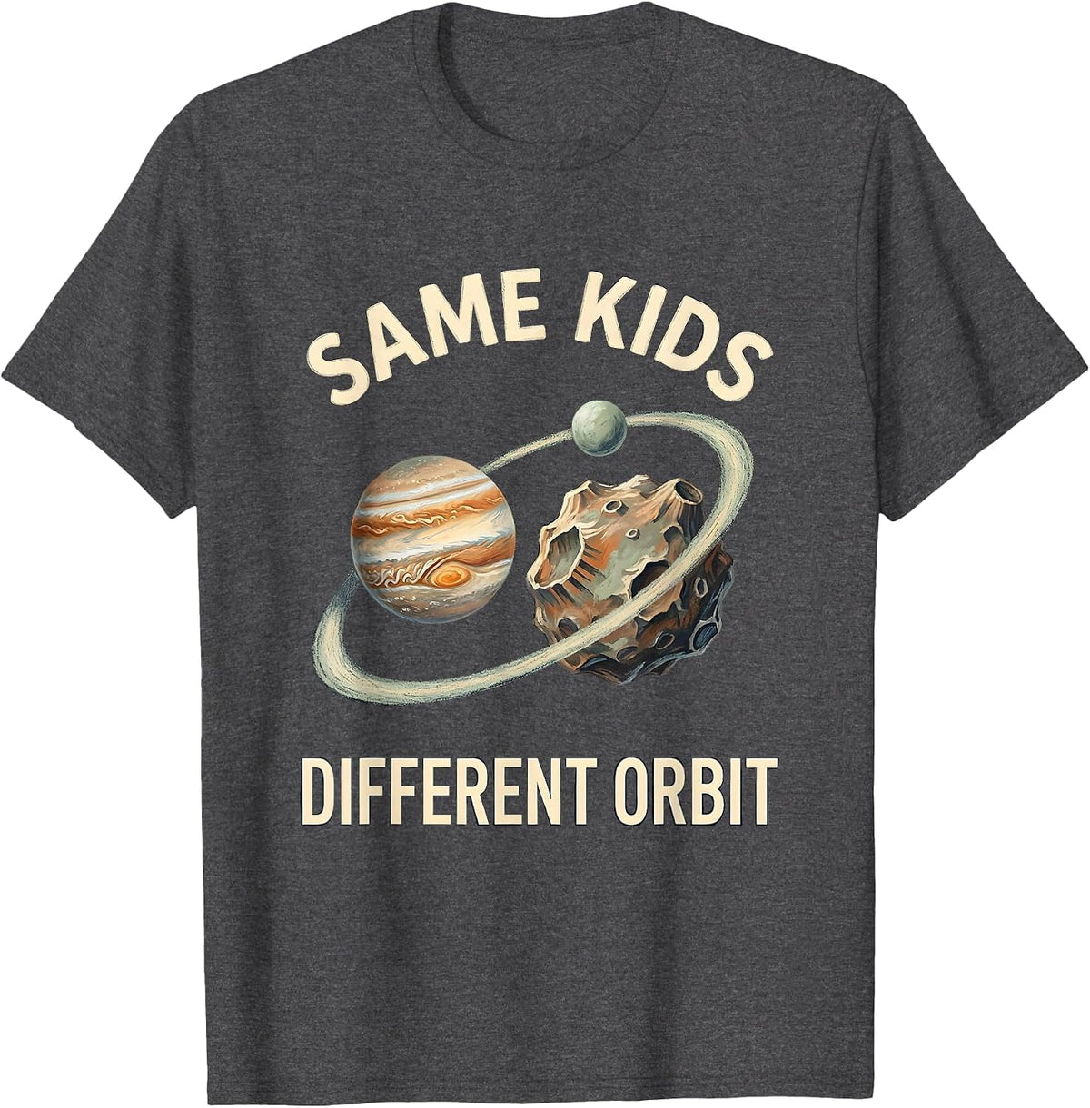 Men's Same Kids Different Orbit Storybook Neurodiverse Universe T-Shirt - Dark Heather Grey