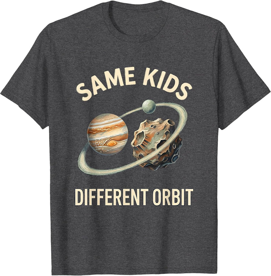 Men's Same Kids Different Orbit Storybook Neurodiverse Universe T-Shirt - Dark Heather Grey