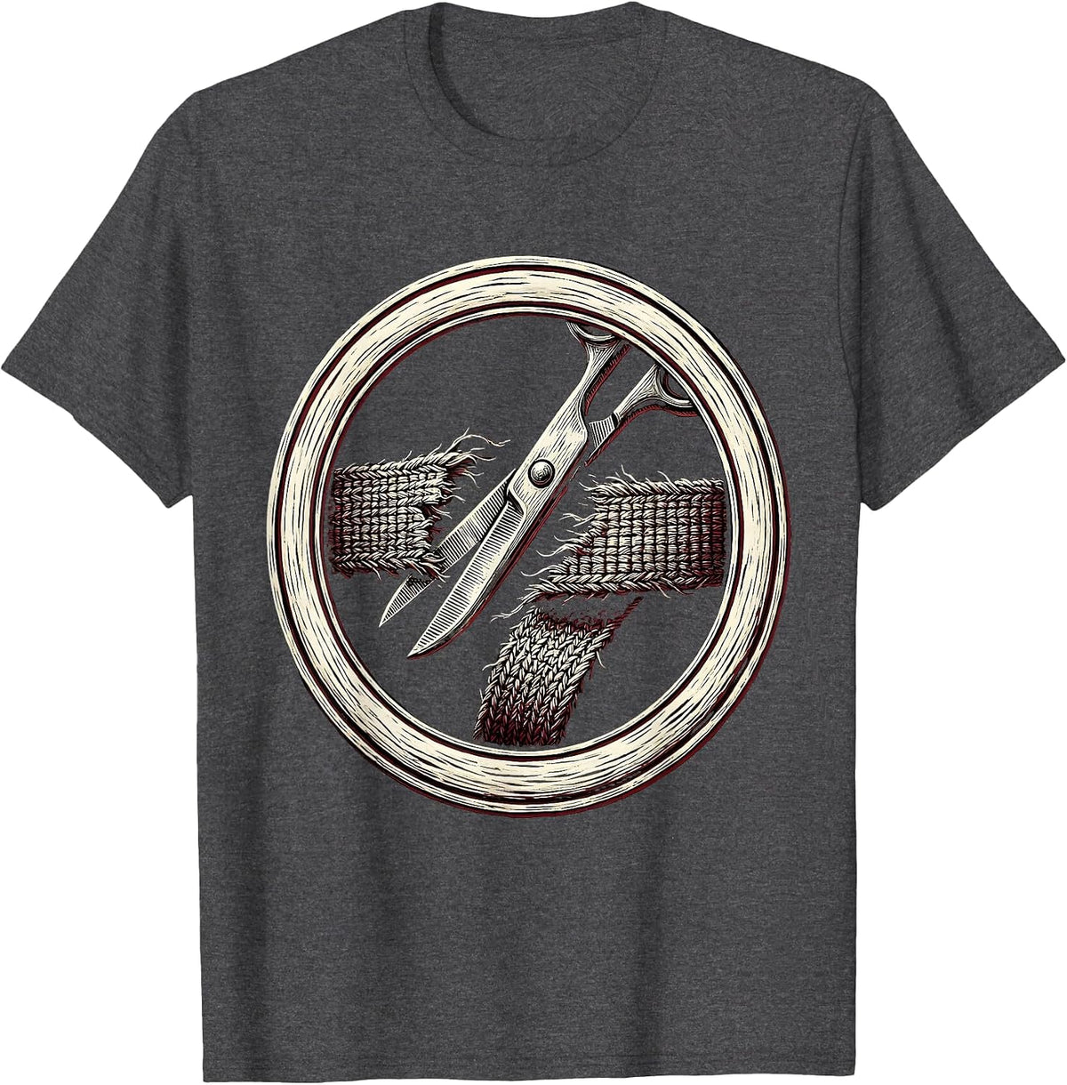 EMT Trauma Shears Cutting Seatbelt Graphic T-Shirt - Dark Heather Grey
