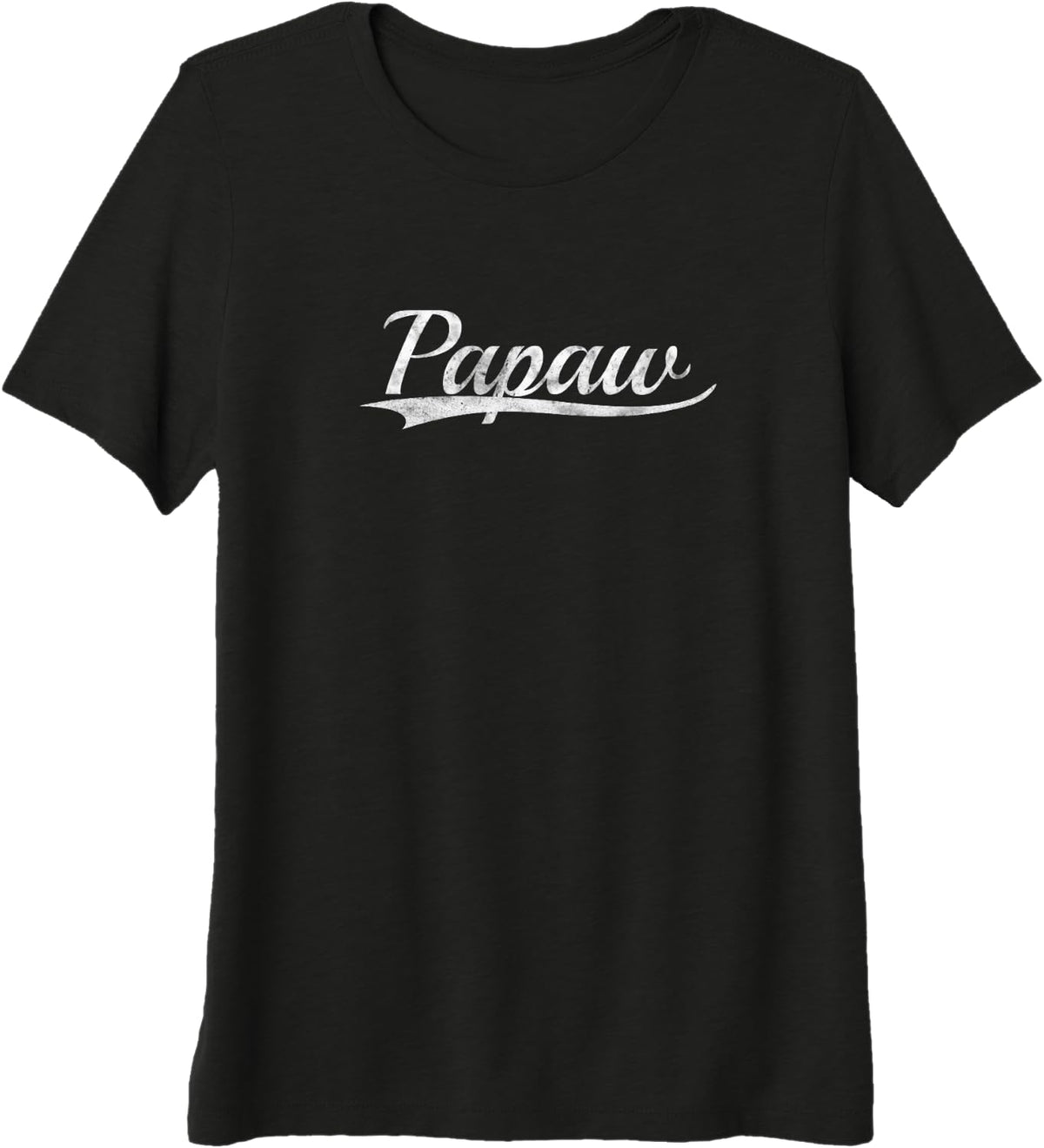 Papaw Vintage Inspired Throwback Style Varsity Classic Premium Tri-Blend T-Shirt - Black