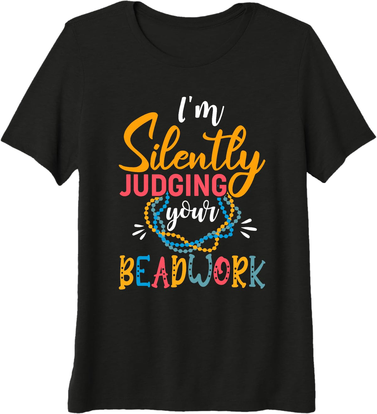 Womens Beading Beader Beadwork Premium Tri-blend T-Shirt - Black