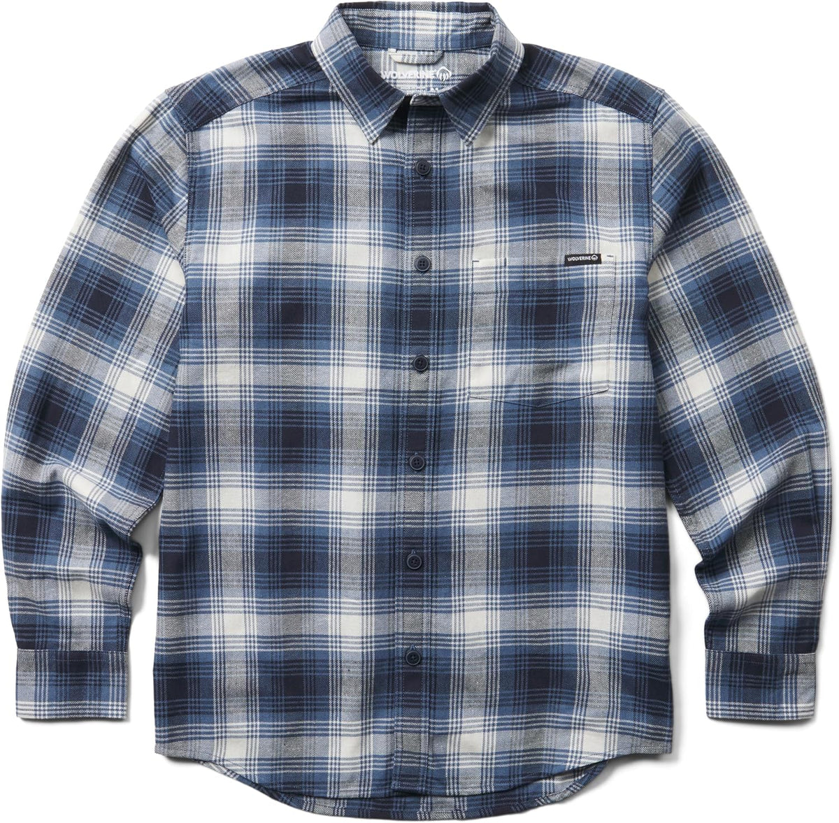 Wolverine Men's Re-Built Long Sleeve Shirt - Blue Plaid