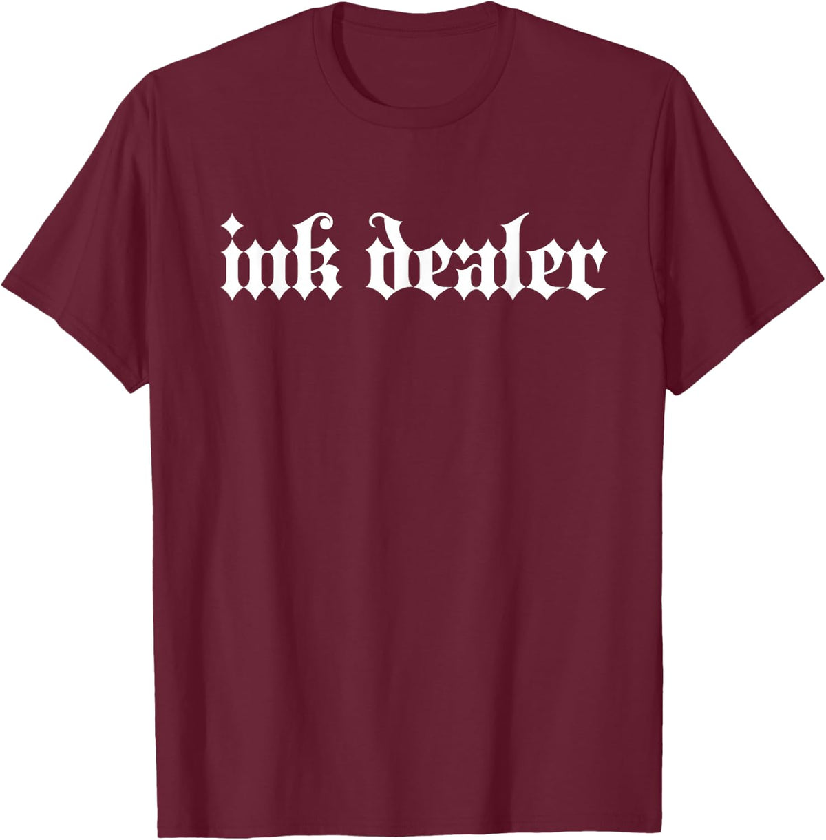 Ink Dealer Vintage Tattoo Artist Funny Tattooed Mama Tattoo T-Shirt - Burgundy