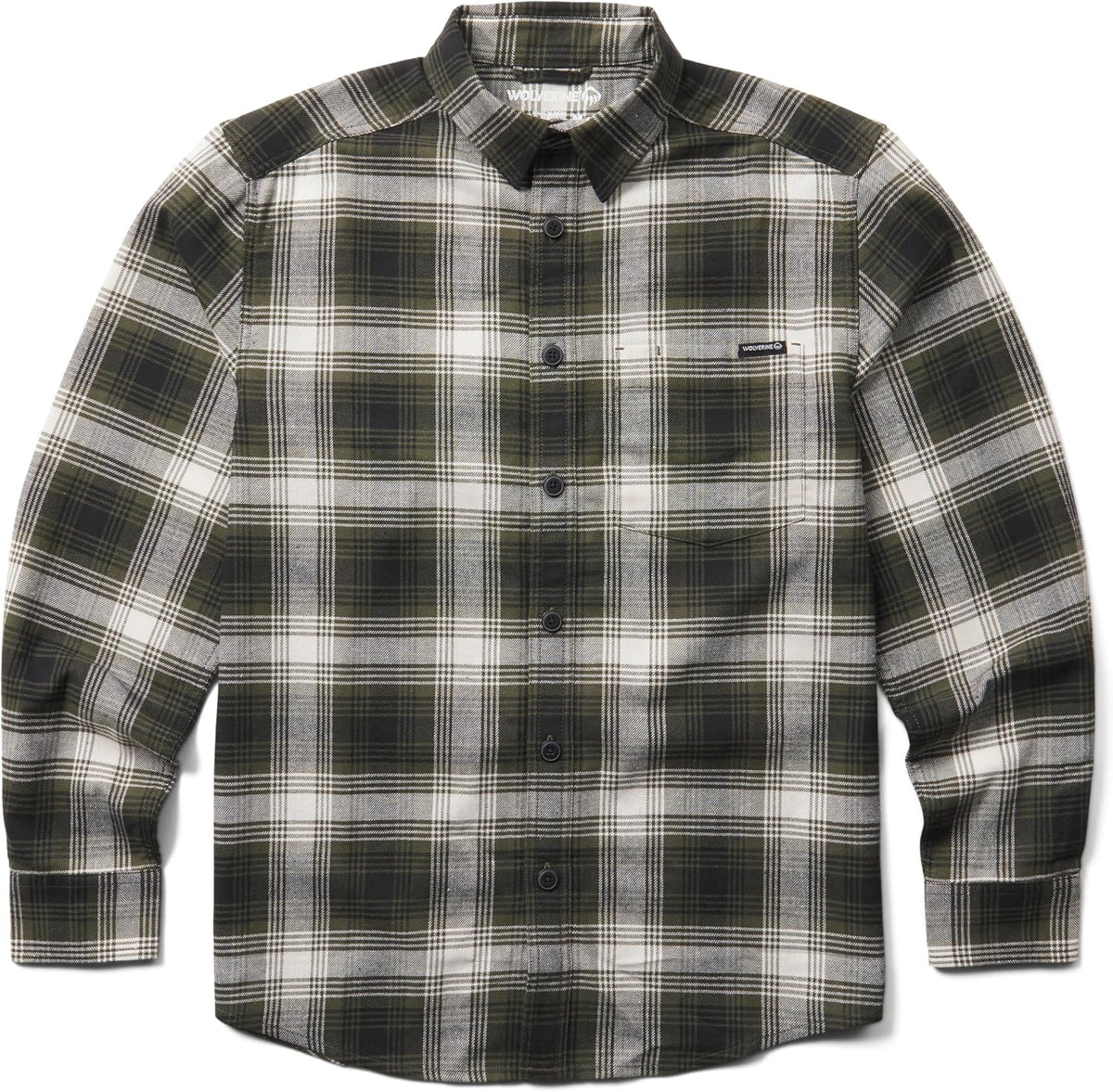 Wolverine Men's Re-Built Long Sleeve Shirt - Green Plaid