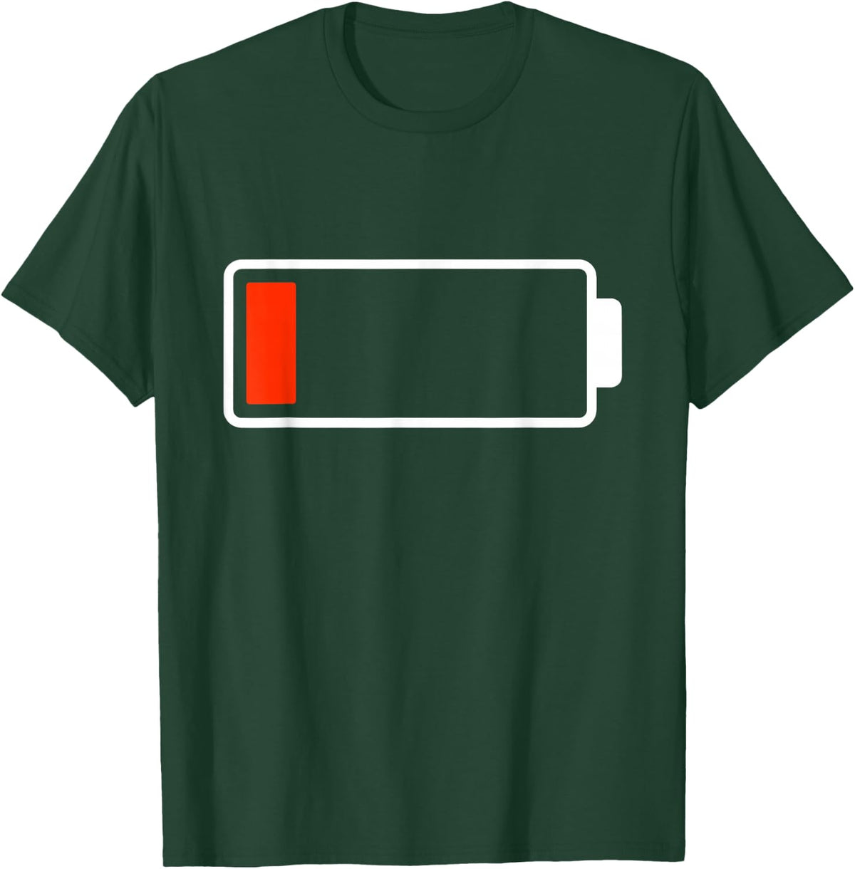 Low Battery T-Shirt - Dark Green