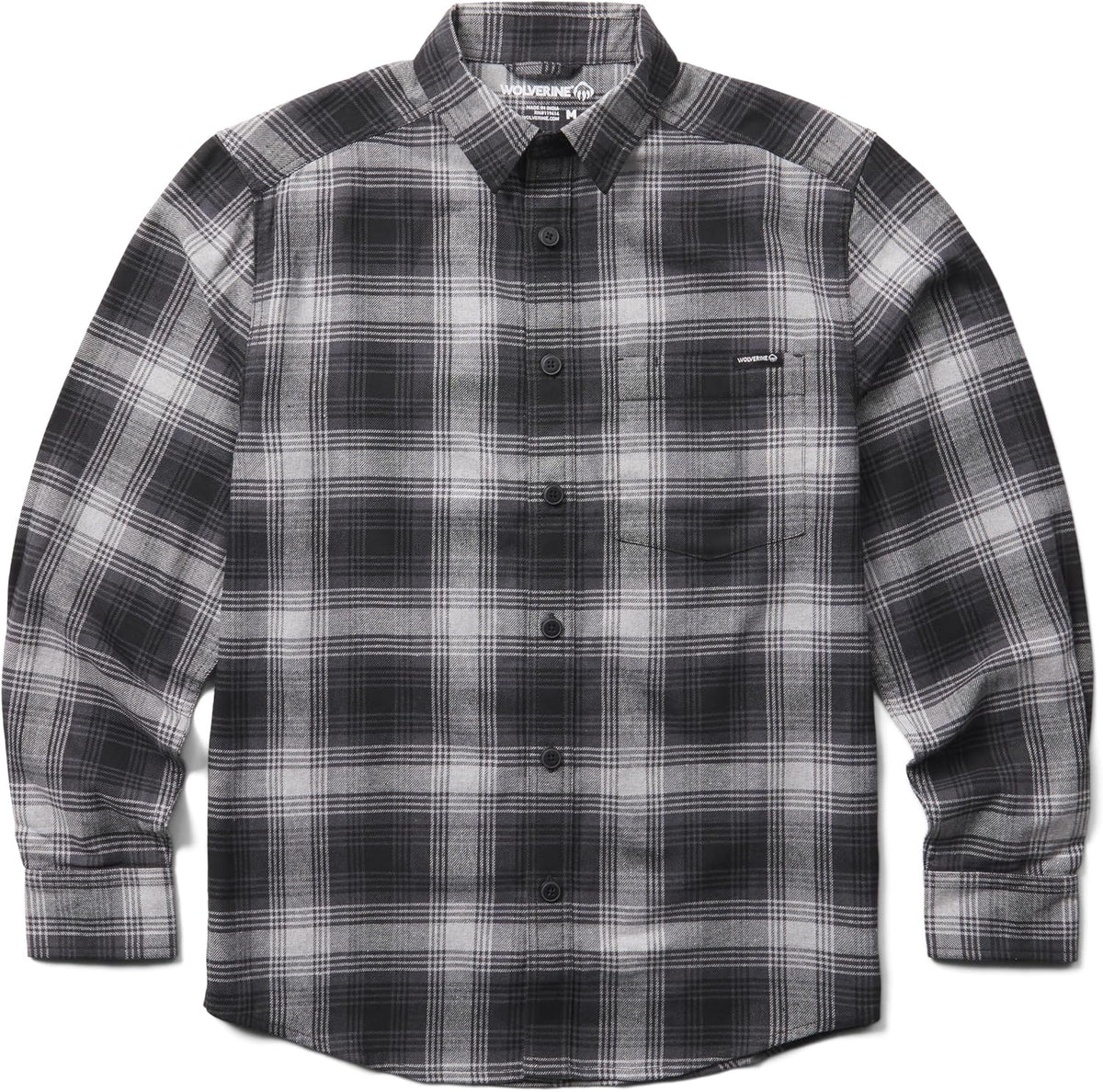 Wolverine Men's Re-Built Long Sleeve Shirt - Gray Plaid